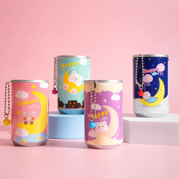 Mini Cartoon Wet Wipes Canister Keychain