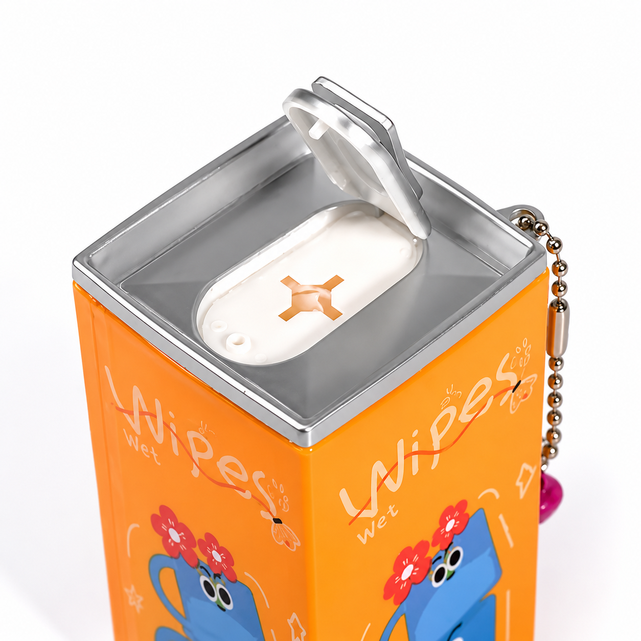 Mini Cartoon Wet Wipes Case with Refillable Wipes7