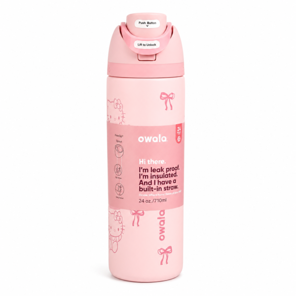 Owala FreeSip Insulated Water Bottle -Pink hello Kitty