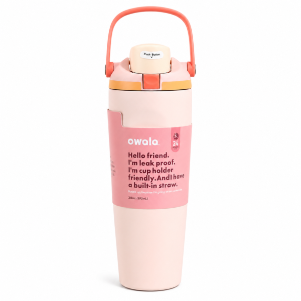 Owala Sway 890ml Insulated Travel Tumbler – Pink Blossom