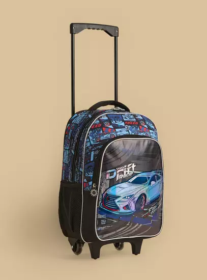 Racing Print 5-Piece Trolley Backpack Set3