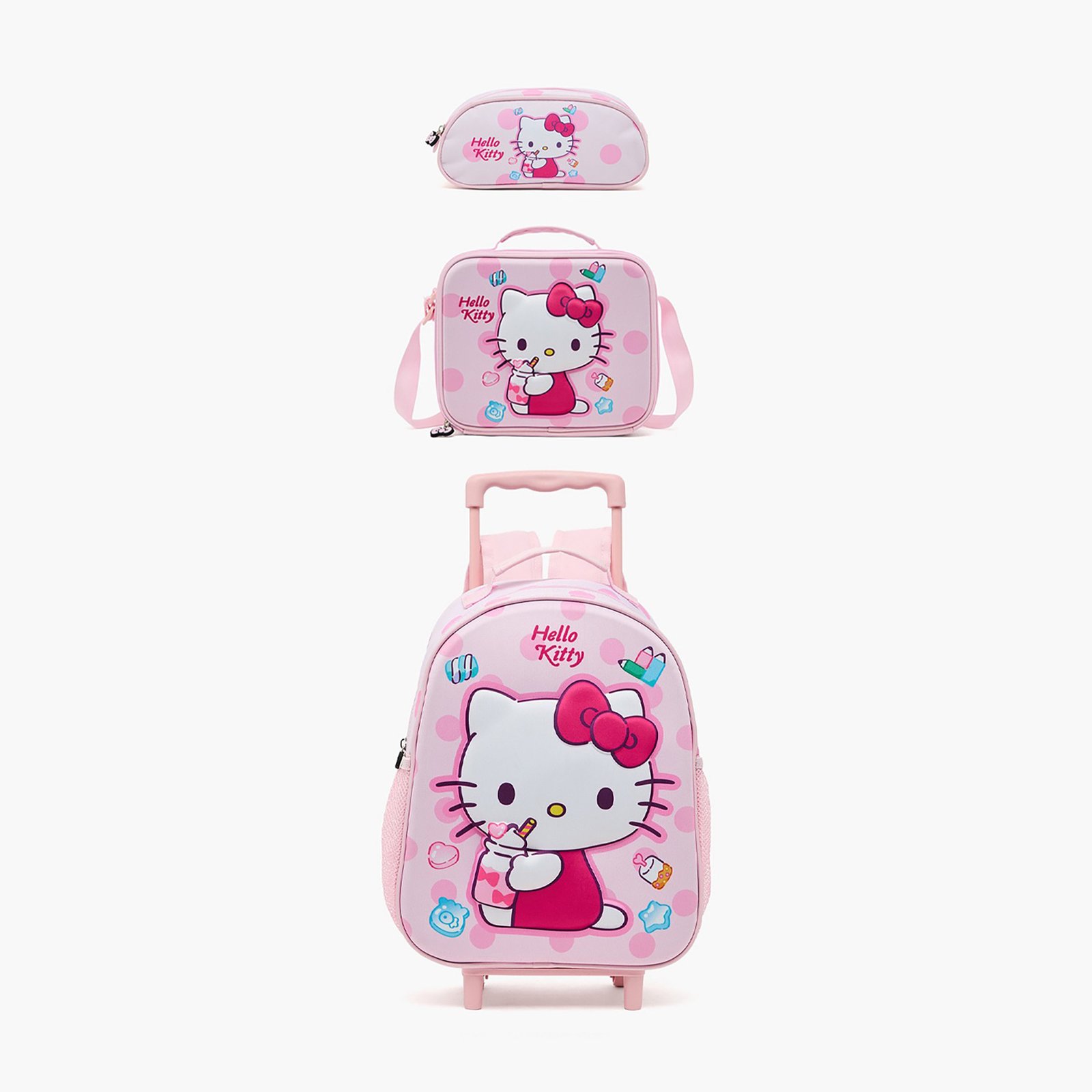 Sanrio Hello Kitty Print 3-Piece Trolley Bag Set2