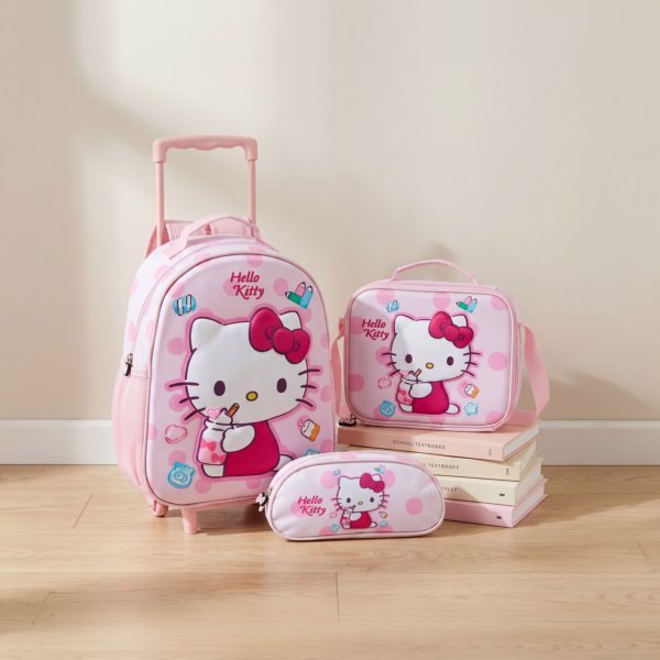 Sanrio Hello Kitty Print Trolley Bag for Girls