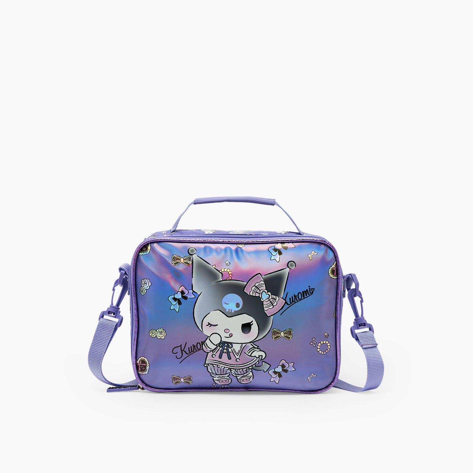 Sanrio Kuromi Print 3-piece Backpack, insulated lunch bag and pencil pouch6