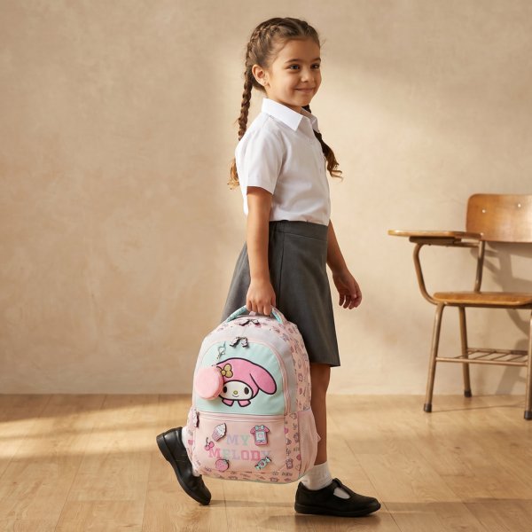 Sanrio My Melody 2-Piece School Bag Set for Girls (Backpack & Insulated Lunch Bag)