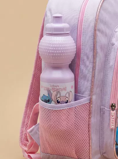Stitch and Angel Print 5-Piece Trolley Backpack Set6