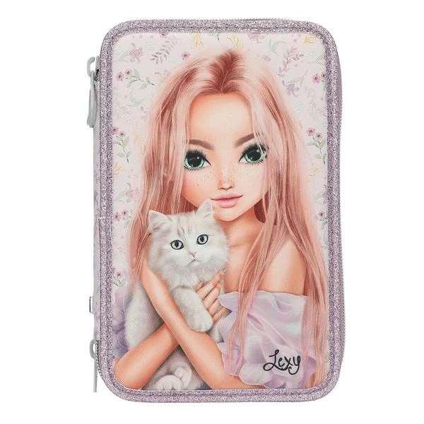 TOPModel Blooming Kitty 3-Compartment Filled Pencil Case