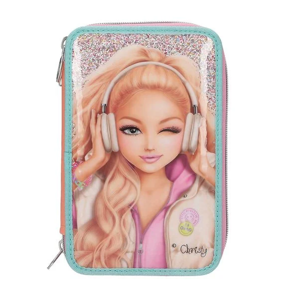 TOPModel Music 3-Compartment Filled Pencil Case