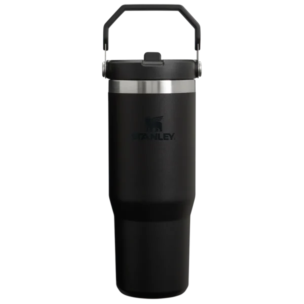 The IceFlow™ Flip Straw Tumbler | 30 OZ -Black