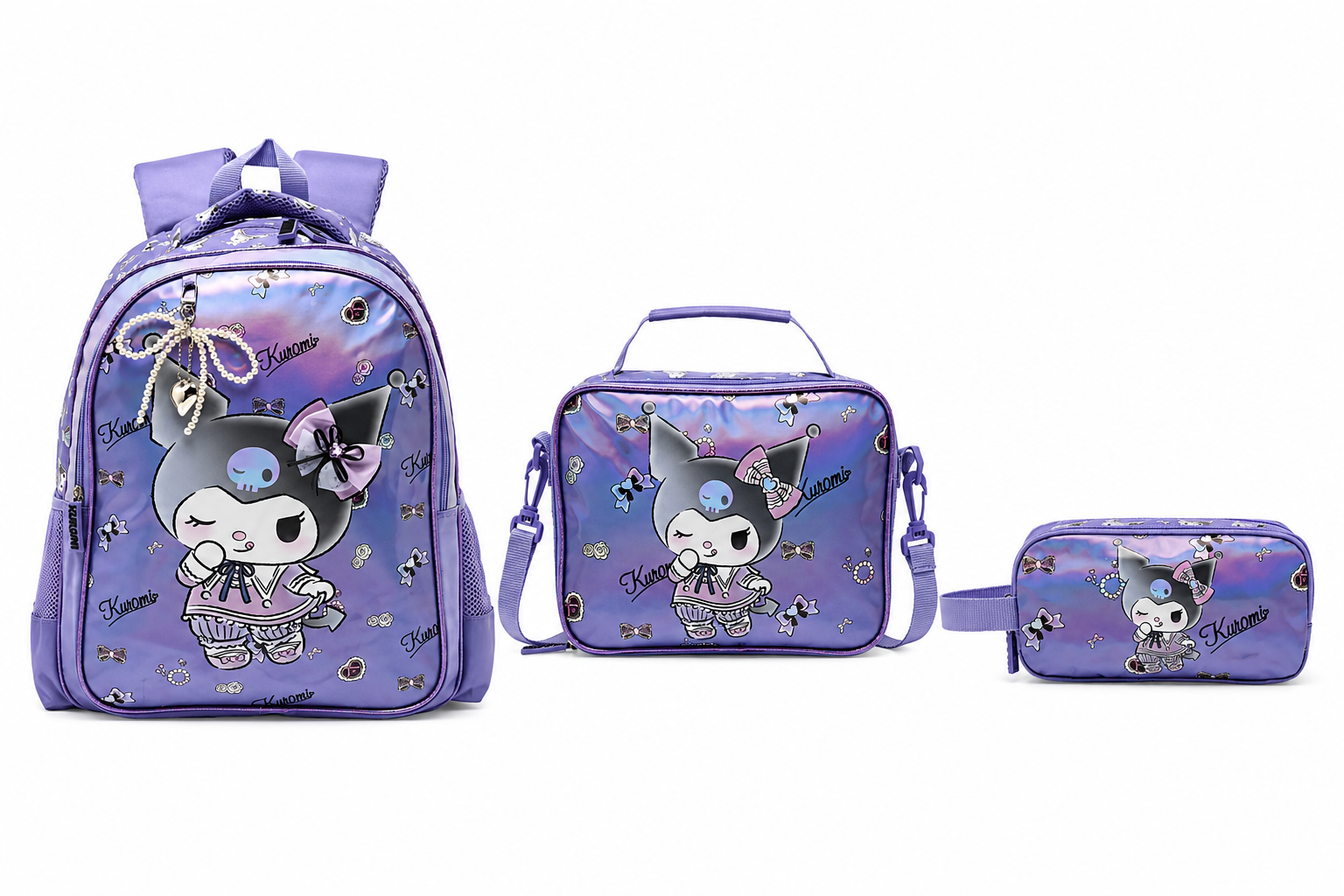 sanrio kuromi 3-piece shoulder bag set2